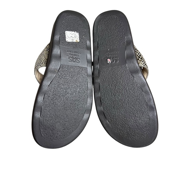 SAS Sanibel T-Strap Slide Comfort Sandals in Olive Gold 8.5 - Picture 5 of 6